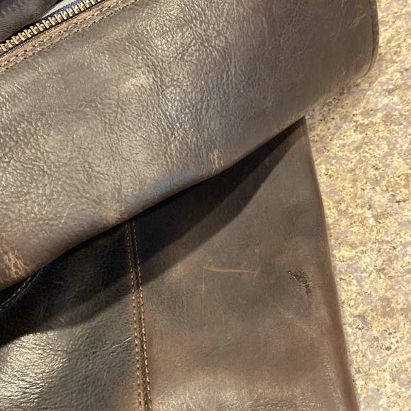 L.L. Bean Tall WIDE Heeled Boots Leather 7W(D) IMPERFECTIONS/FLAWS Brown - Picture 16 of 17